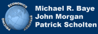 Logo, Micheal R. Baye, John Morgan, Patrick Scholten